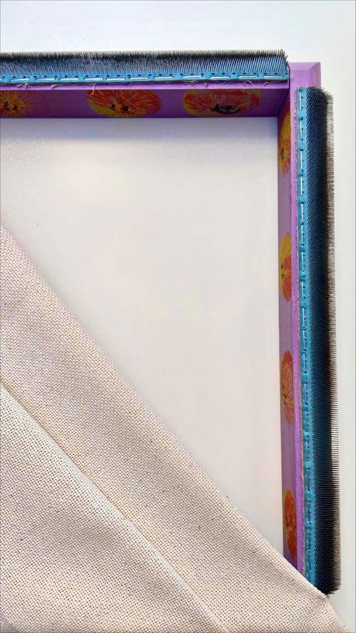 Lila Çiçekli Sihirli Punch (İğneli/Telli) Kasnak (KILIF HEDİYELİ !!)