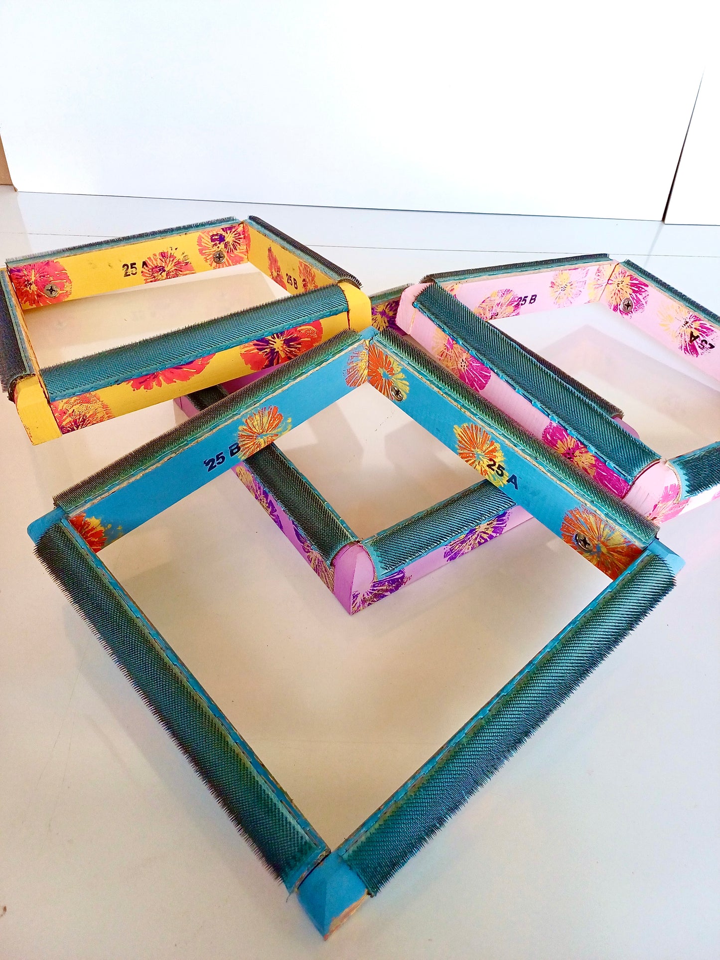 Lila Çiçekli Sihirli Punch (İğneli/Telli) Kasnak (KILIF HEDİYELİ !!)