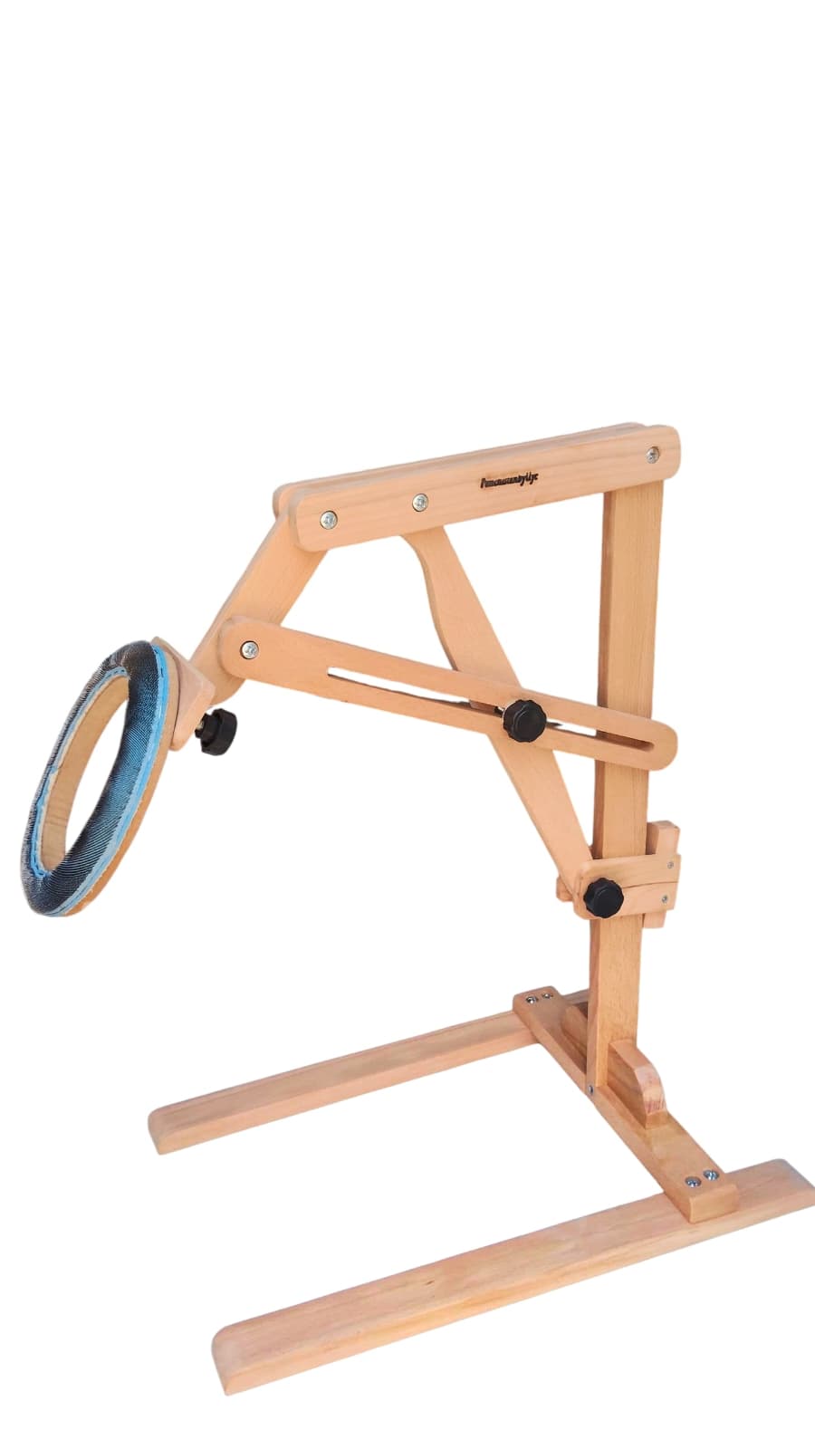 Yuvarlak Kasnak Tutucu Ahşap Stand