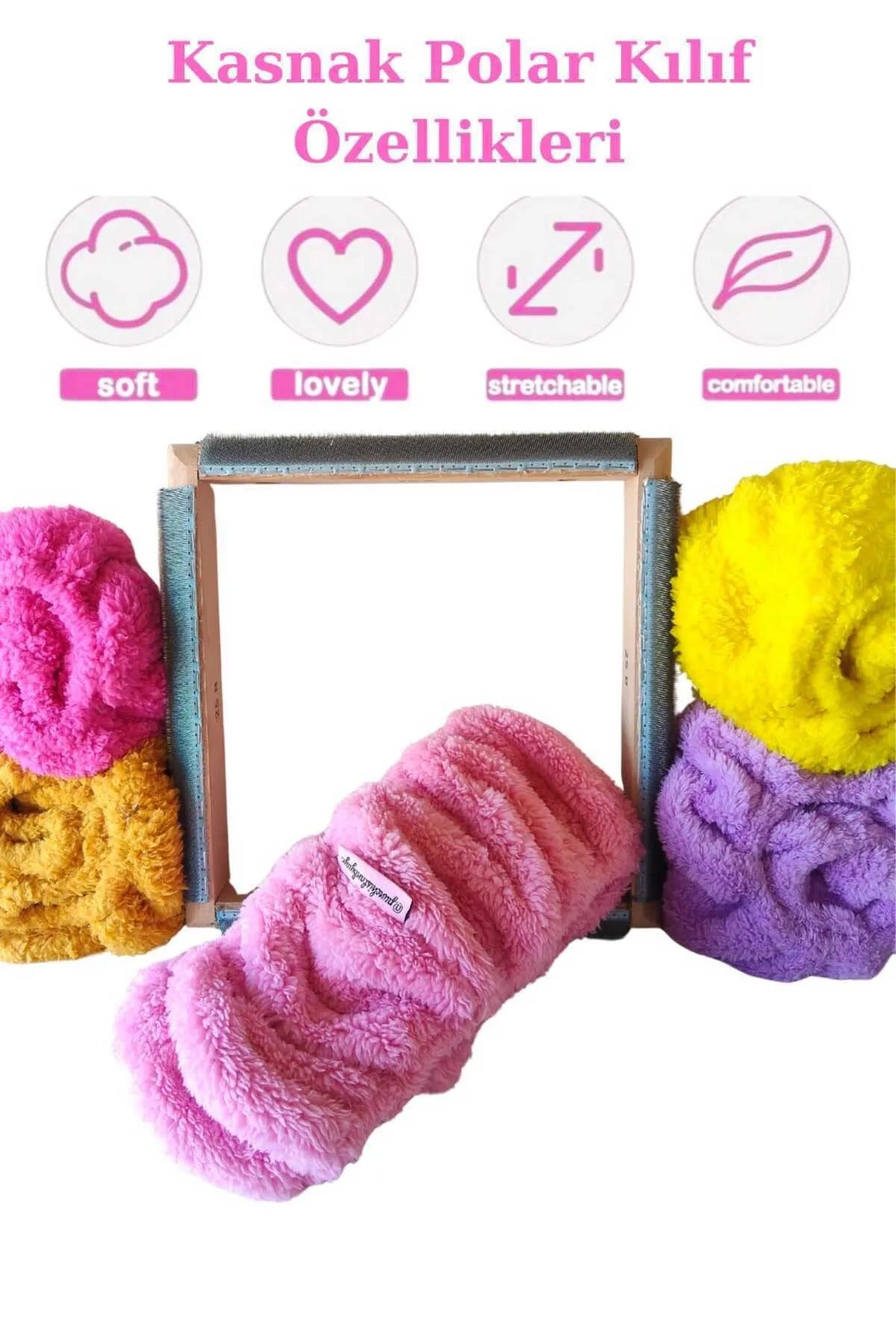 45X45 cm Pembe Çiçekli Sihirli Punch(panç) (KASNAK KILIF HEDİYELİ) Telli/İğneli Ahşap Nakış Kasnak