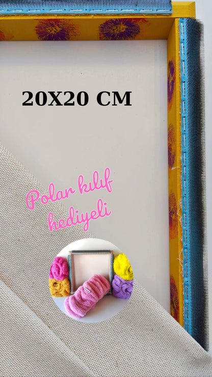 Sarı Çiçekli Sihirli Punch (İğneli/Telli) Kasnak (KILIF HEDİYELİ !!)