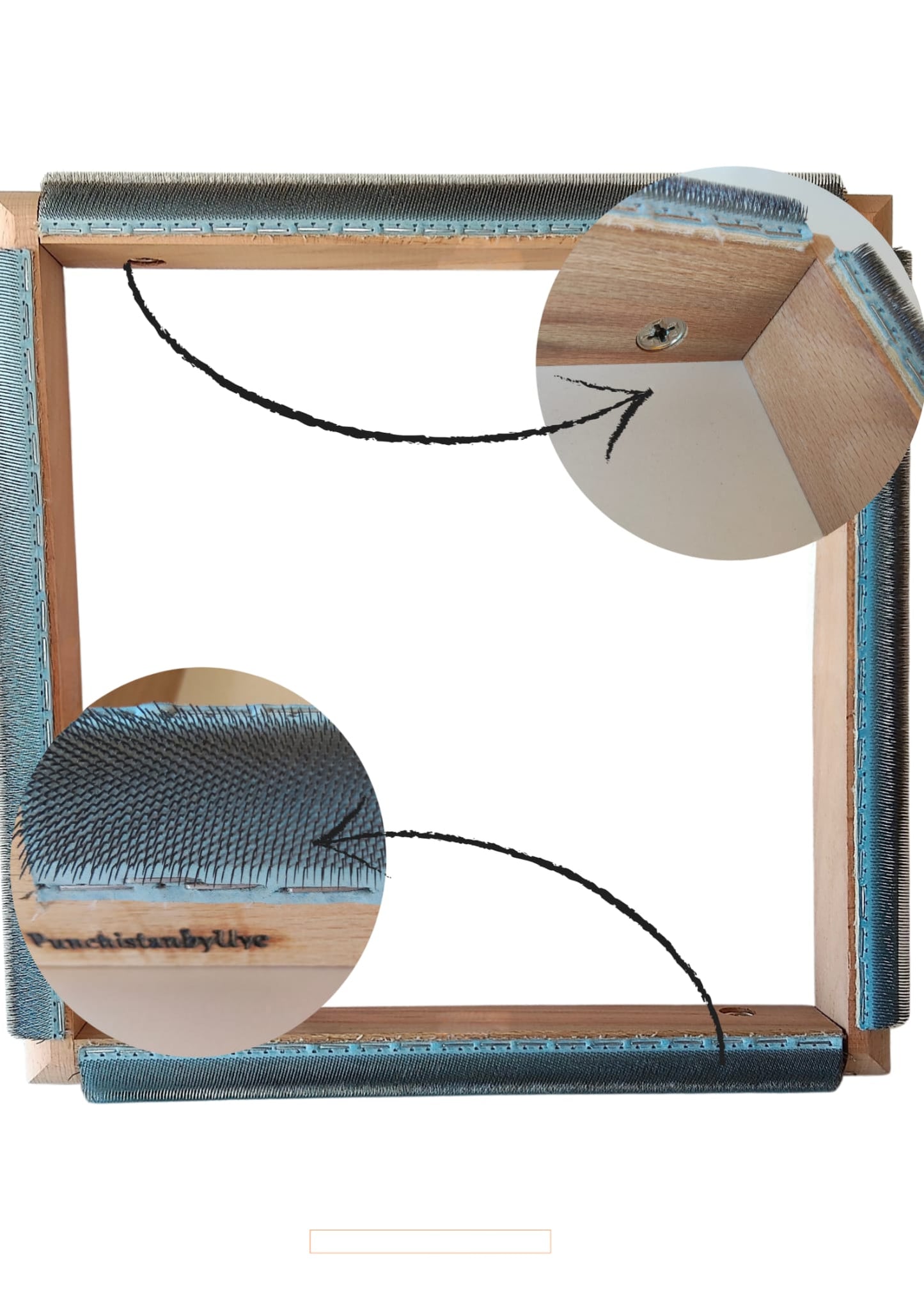 25x25 cm Sihirli/iğneli/Telli Kasnak Punch Nakış Kiti , Punç Başlangıç Seti , Kasnak kılıf hediyeli