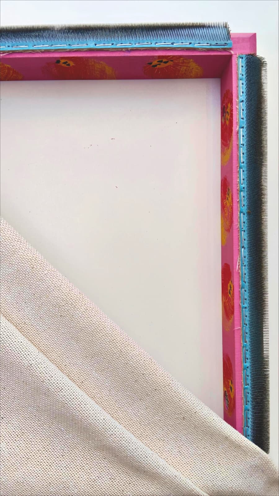 Pembe Çiçekli Sihirli Punch (İğneli/Telli) Kasnak (KILIF HEDİYELİ !!)