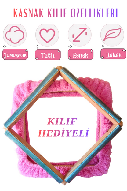 Kombinasyon Özellikli Punch ve Tüm Nakışlara Uygun İğneli/Telli Ahşap Kasnak (KILIF HEDİYE)