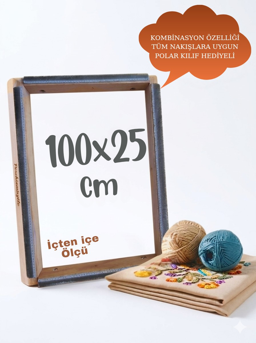 Kombinasyon Özellikli Punch ve Tüm Nakışlara Uygun İğneli/Telli Ahşap Kasnak (KILIF HEDİYE)